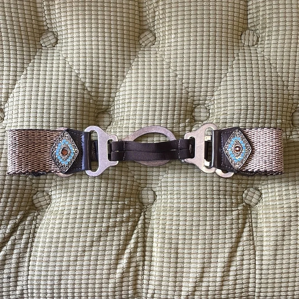 Custom crystal leather belt